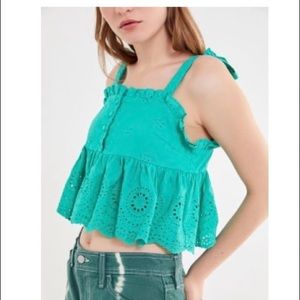 Urban Outfitters tie strap cropped tank